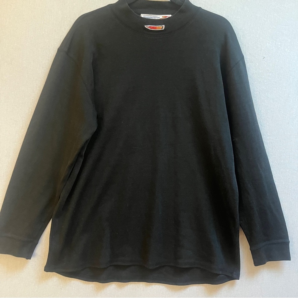 CarbonX FR Flame Resistant Black Long Sleeve Base Layer Mock Neck Shirt Size XL